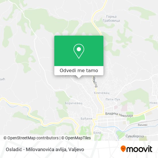 Osladić - Milovanovića avlija mapa
