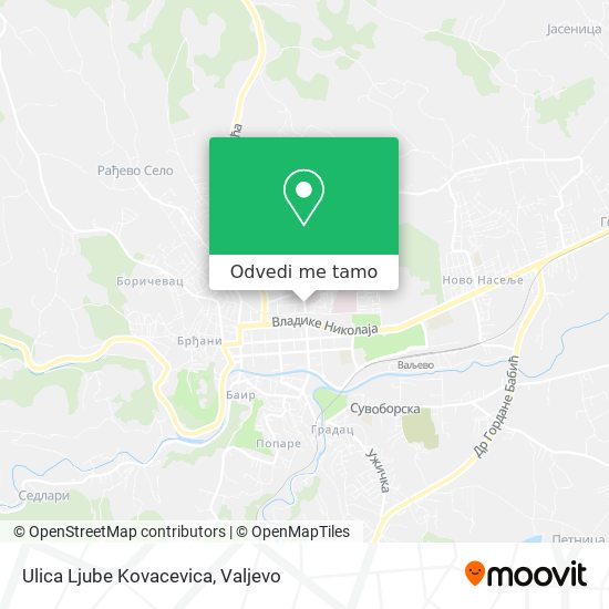 Ulica Ljube Kovacevica mapa