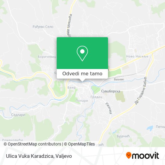 Ulica Vuka Karadzica mapa