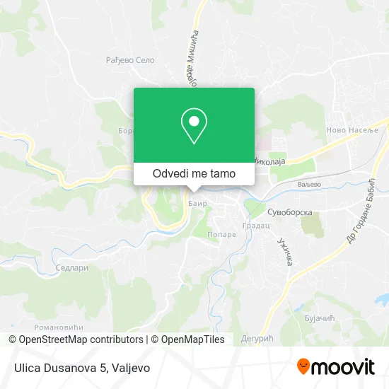 Ulica Dusanova 5 mapa