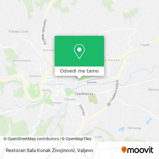 Restoran Sala Konak Živojinović mapa