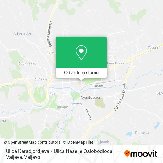 Ulica Karadjordjeva / Ulica Naselje Oslobodioca Valjeva mapa