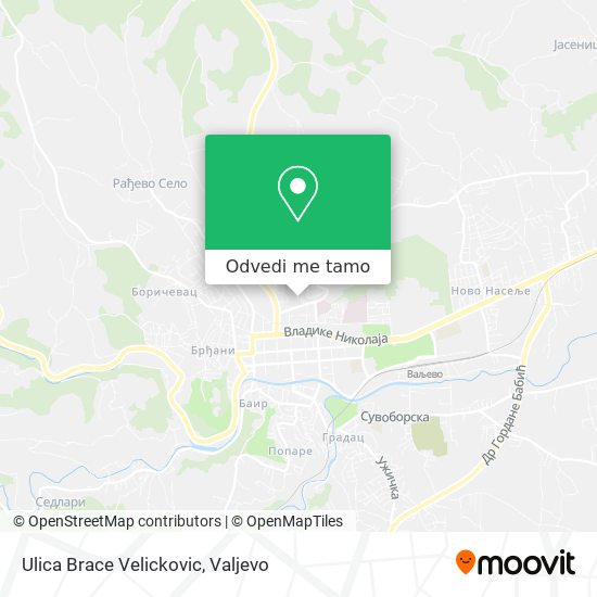 Ulica Brace Velickovic mapa