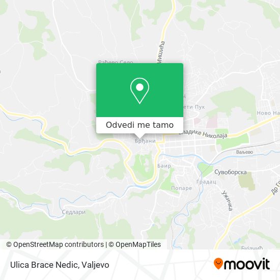 Ulica Brace Nedic mapa