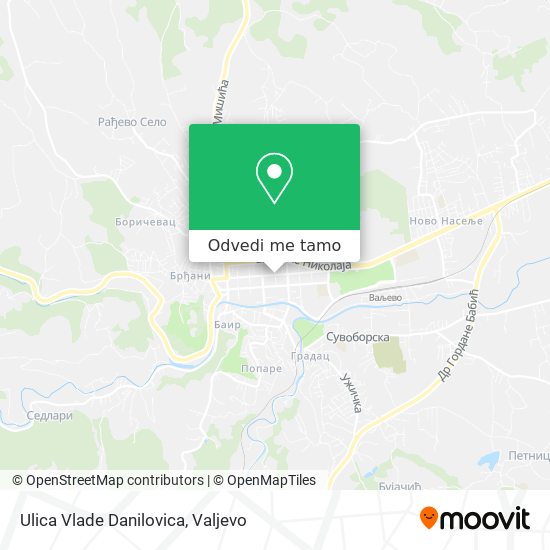 Ulica Vlade Danilovica mapa