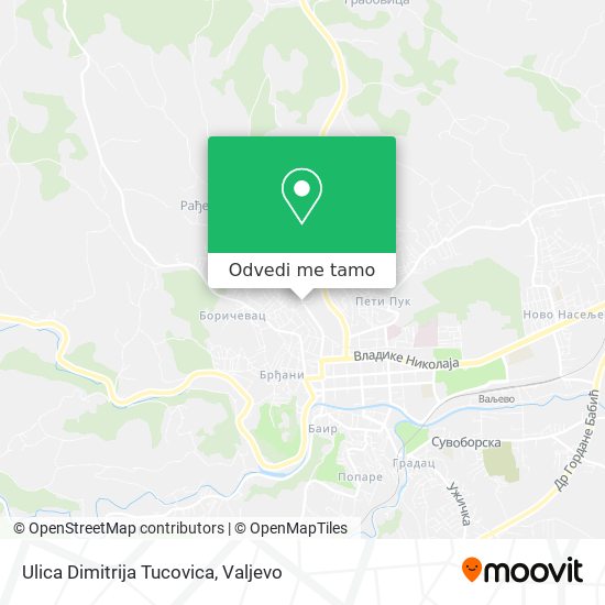 Ulica Dimitrija Tucovica mapa