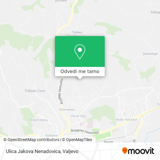 Ulica Jakova Nenadovica mapa