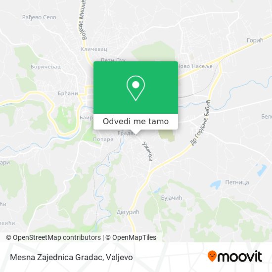 Mesna Zajednica Gradac mapa