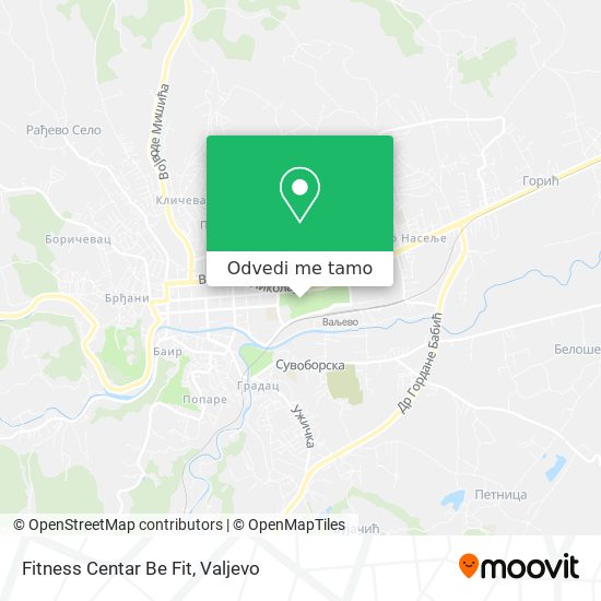 Fitness Centar Be Fit mapa