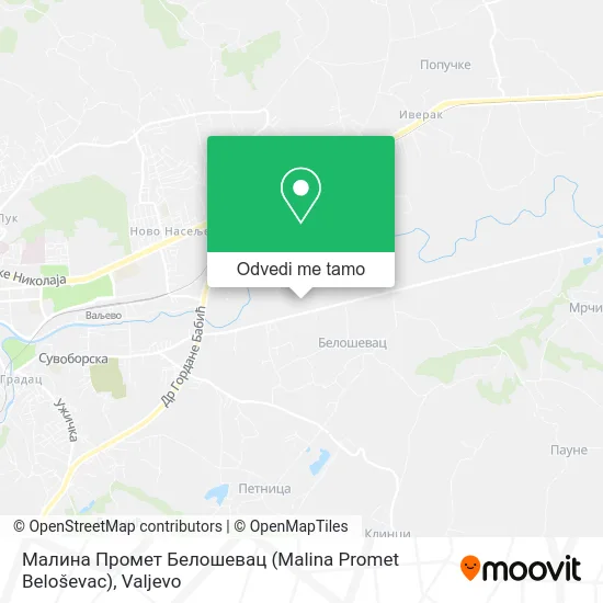 Малина Промет Белошевац (Malina Promet Beloševac) mapa