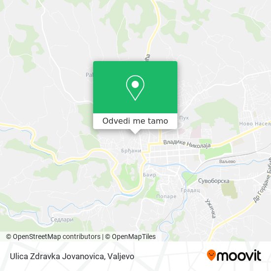 Ulica Zdravka Jovanovica mapa