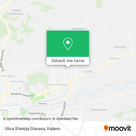 Ulica Stanoja Glavasa mapa