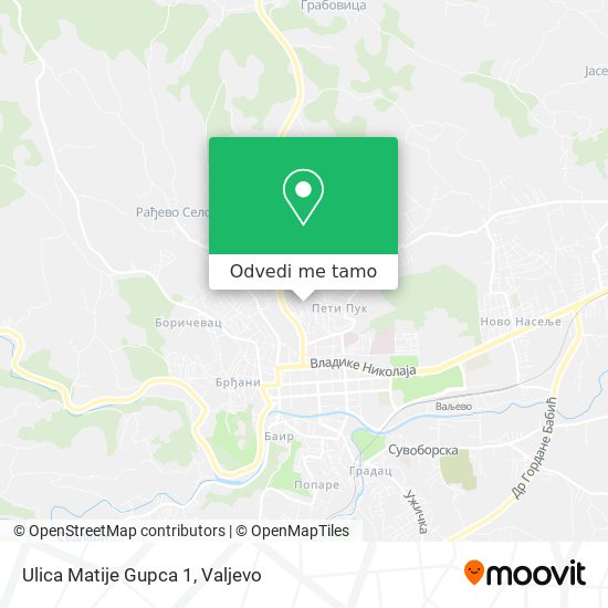 Ulica Matije Gupca 1 mapa