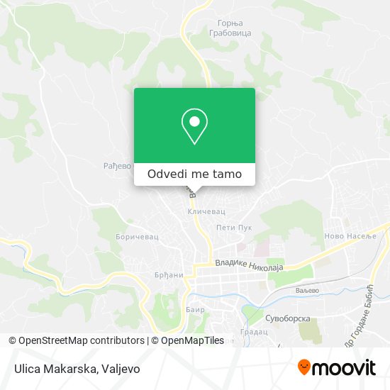 Ulica Makarska mapa