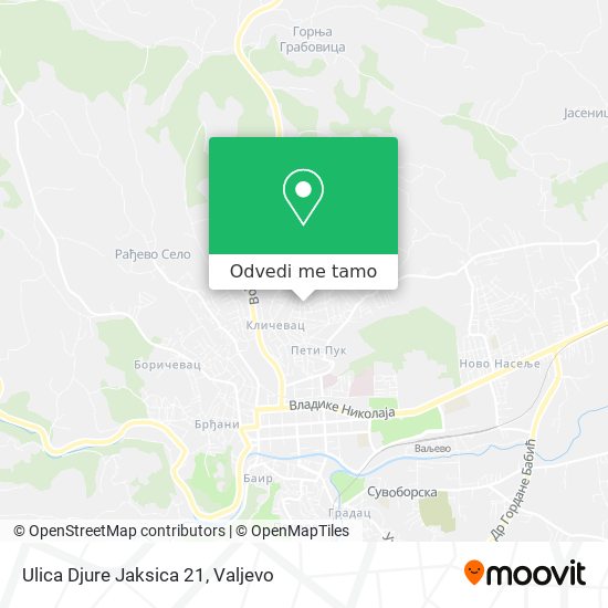 Ulica Djure Jaksica 21 mapa