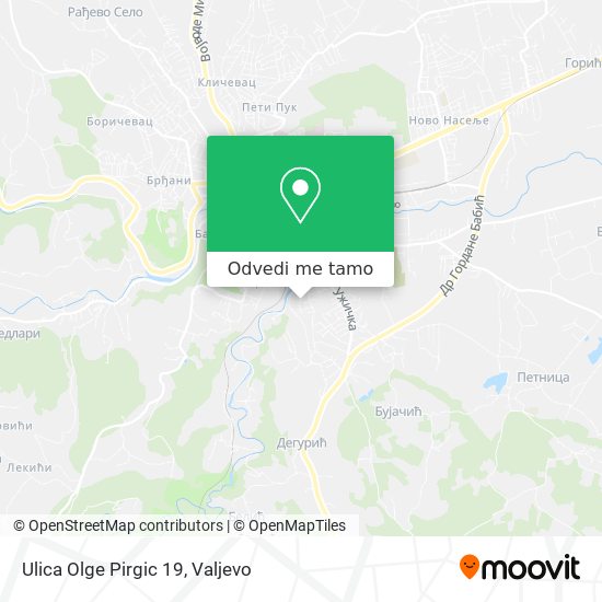 Ulica Olge Pirgic 19 mapa