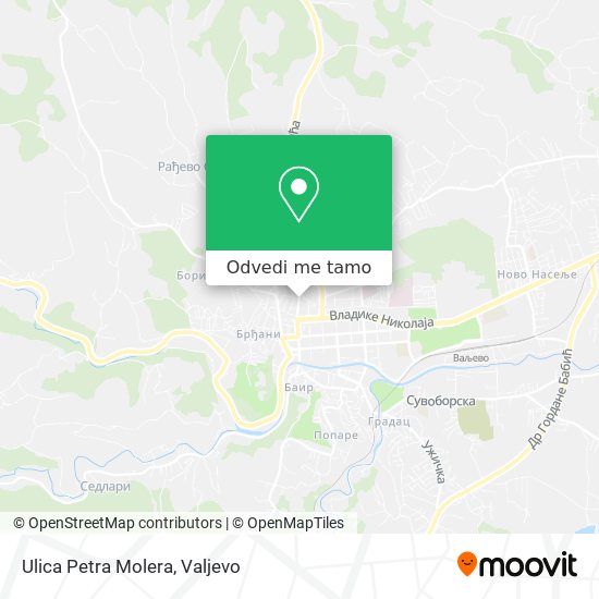 Ulica Petra Molera mapa