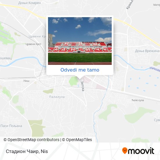 Стадион Чаир mapa