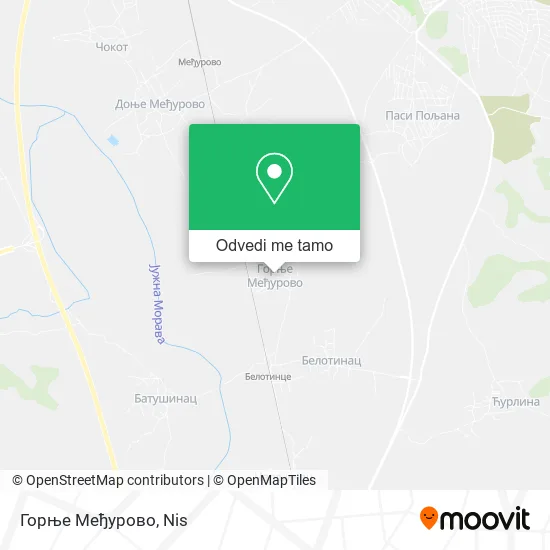Горње Међурово mapa