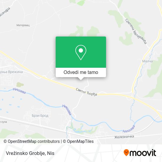 Vrežinsko Groblje mapa