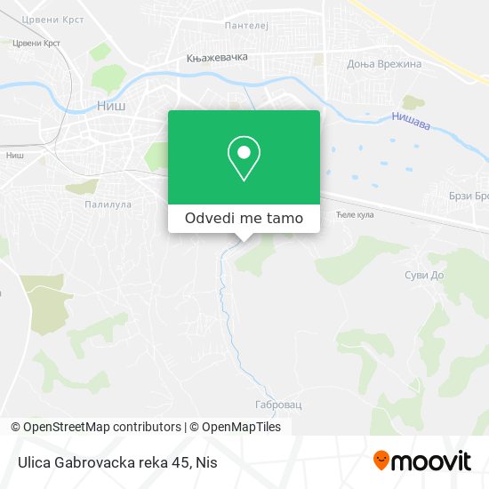 Ulica Gabrovacka reka 45 mapa