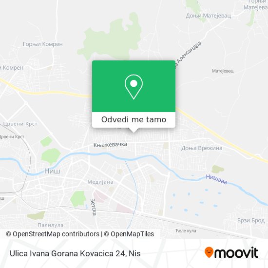 Ulica Ivana Gorana Kovacica 24 mapa