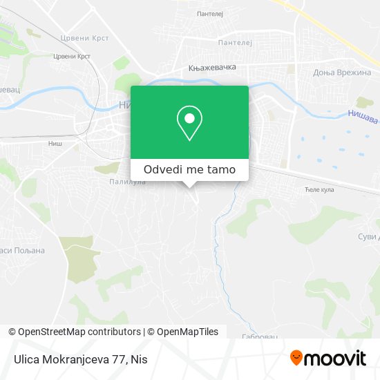 Ulica Mokranjceva 77 mapa