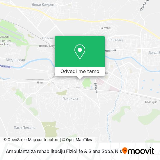Ambulanta za rehabilitaciju Fiziolife & Slana Soba mapa