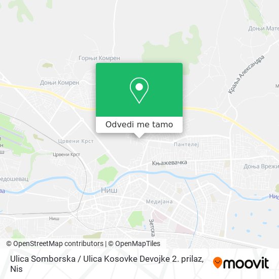 Ulica Somborska / Ulica Kosovke Devojke 2. prilaz mapa