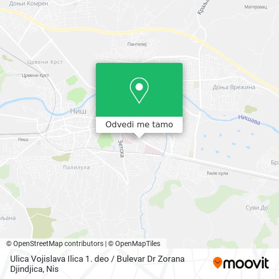 Ulica Vojislava Ilica 1. deo / Bulevar Dr Zorana Djindjica mapa
