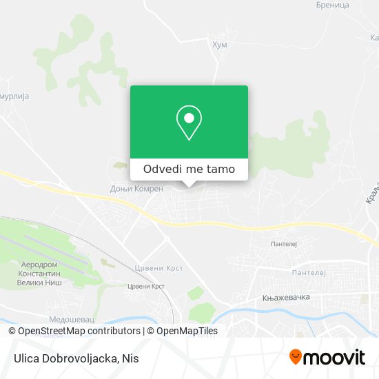 Ulica Dobrovoljacka mapa