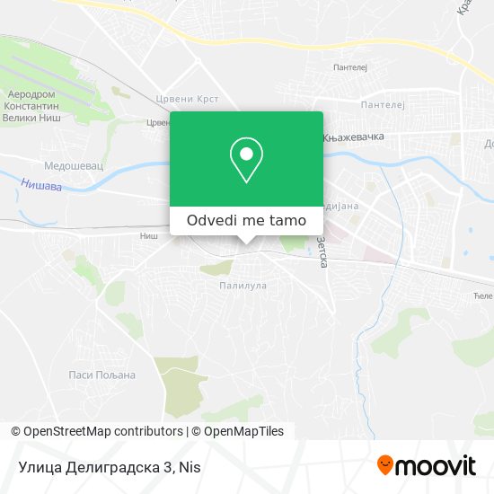 Улица Делиградска 3 mapa