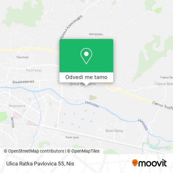 Ulica Ratka Pavlovica 55 mapa