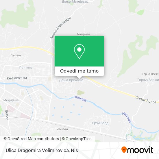 Ulica Dragomira Velimirovica mapa