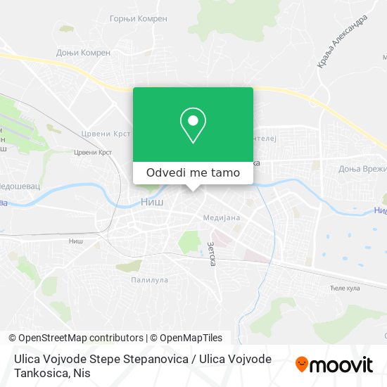 Ulica Vojvode Stepe Stepanovica / Ulica Vojvode Tankosica mapa