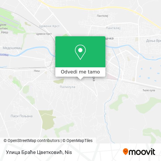 Улица Браће Цветковић mapa