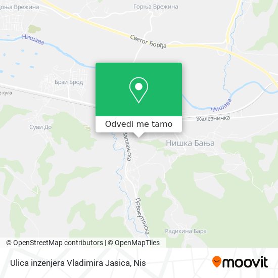 Ulica inzenjera Vladimira Jasica mapa