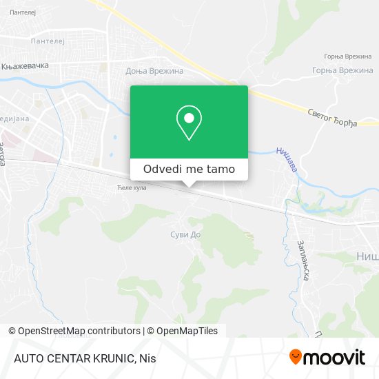 AUTO CENTAR KRUNIC mapa