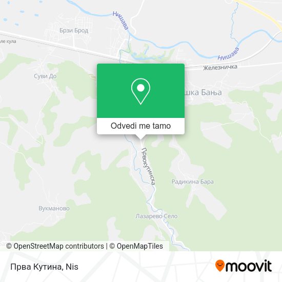Прва Кутина mapa
