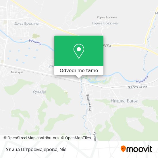 Улица Штросмајерова mapa