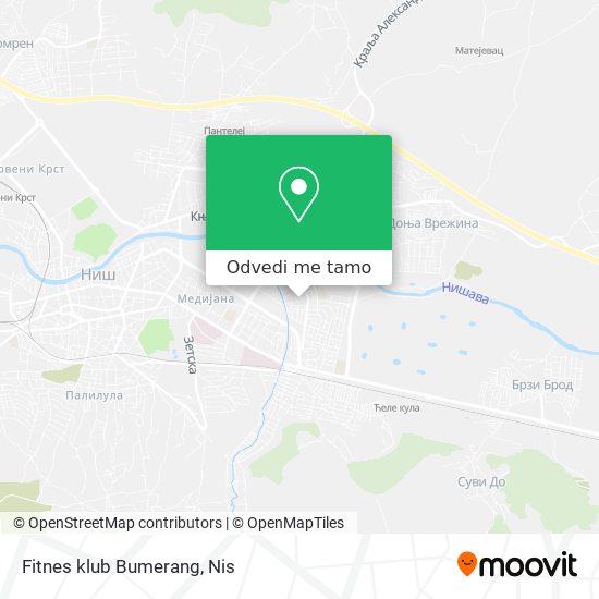 Fitnes klub Bumerang mapa