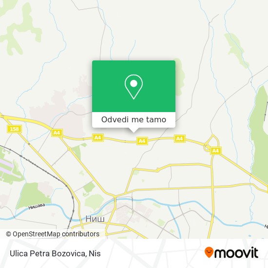 Ulica Petra Bozovica mapa