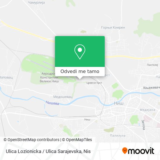 Ulica Lozionicka / Ulica Sarajevska mapa