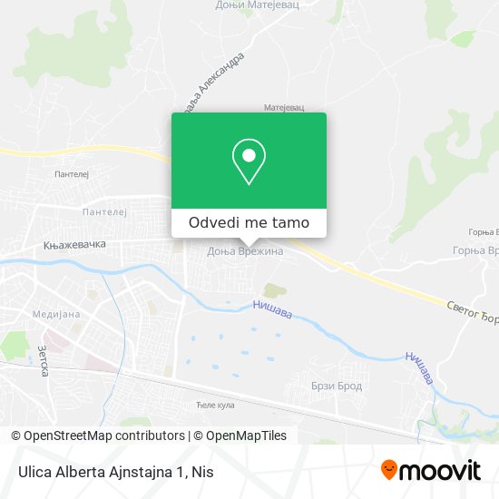 Ulica Alberta Ajnstajna 1 mapa