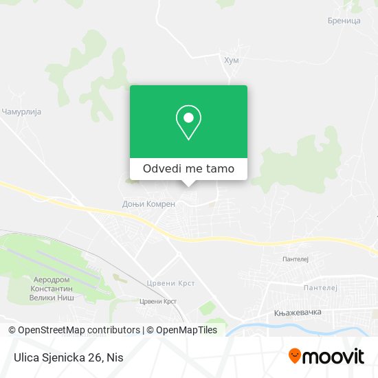 Ulica Sjenicka 26 mapa