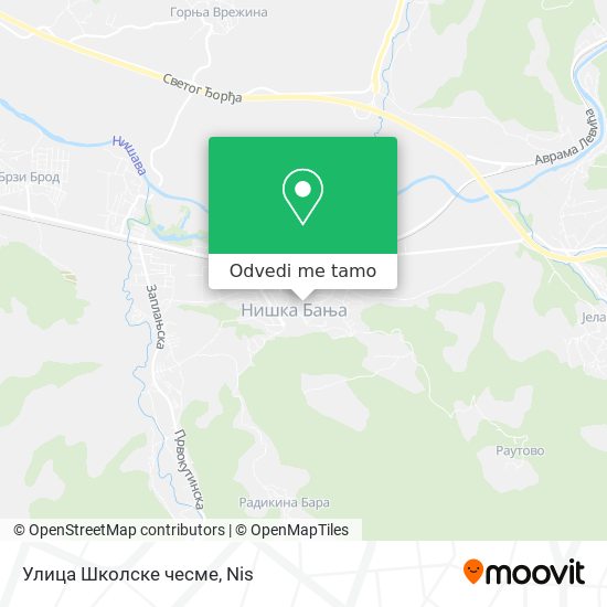 Улица Школске чесме mapa