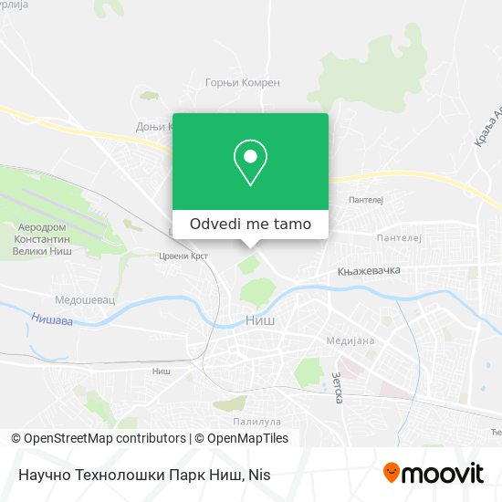 Научно Технолошки Парк Ниш mapa
