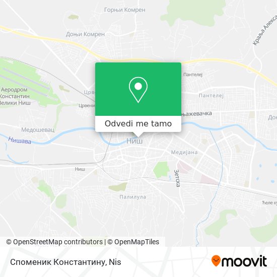 Споменик Константину mapa