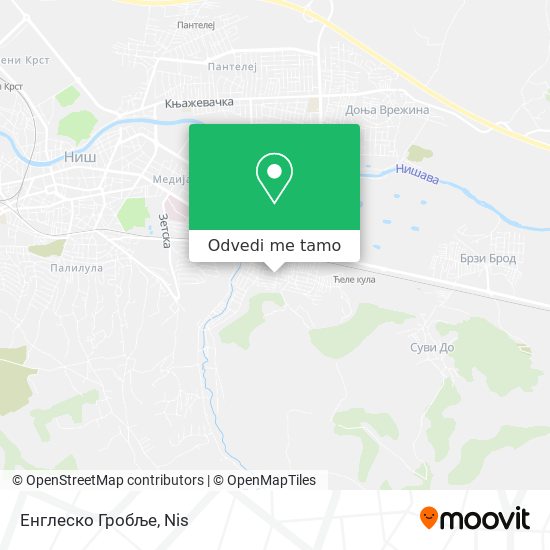 Енглеско Гробље mapa