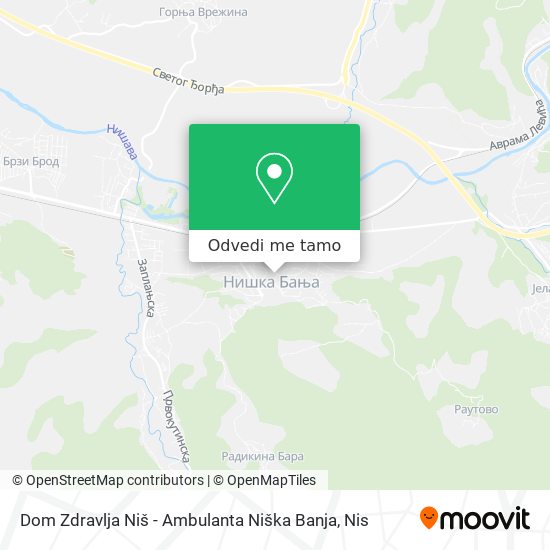 Dom Zdravlja Niš - Ambulanta Niška Banja mapa